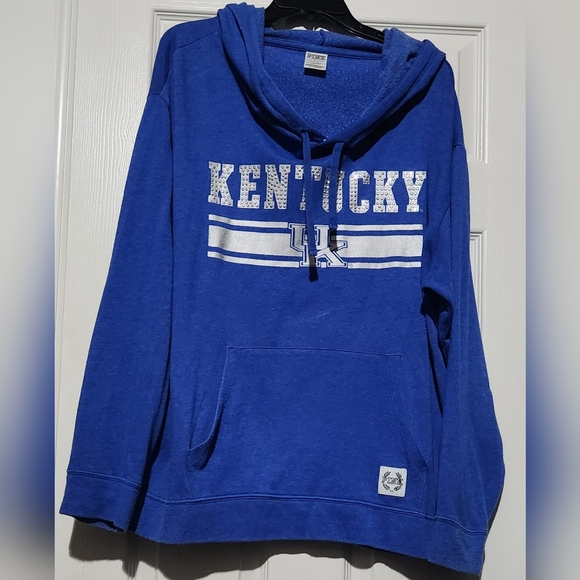 VICTORIA'S SECRET PINK KENTUCKY WILDCATS HOODIE SIZE LARGE BLING PULLOVER - Picture 1 of 12